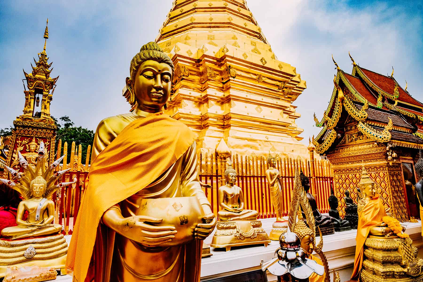 Der Wat Phra Doi Suthep in der Nähe von Chiang Mai Thailand