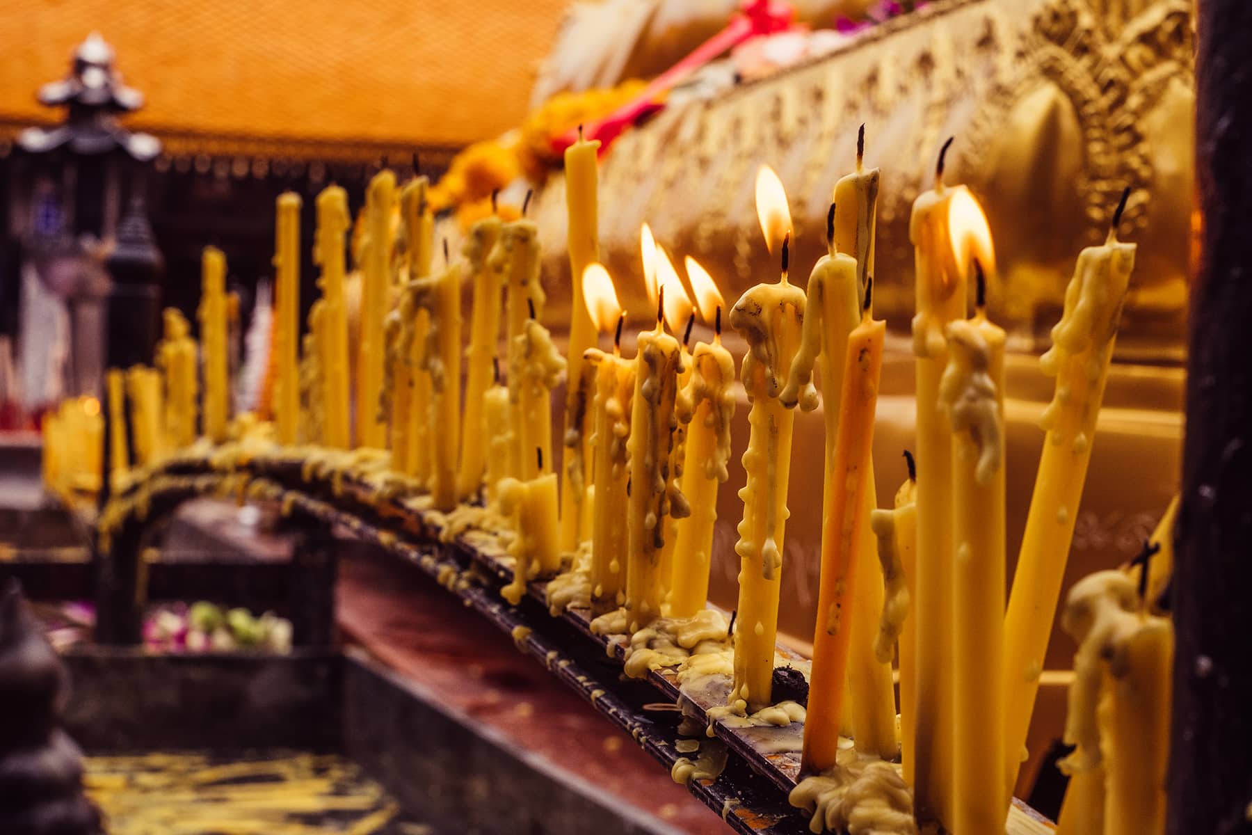 Wat Phra Doi Suthep Chiang Mai Thailand Kerzen